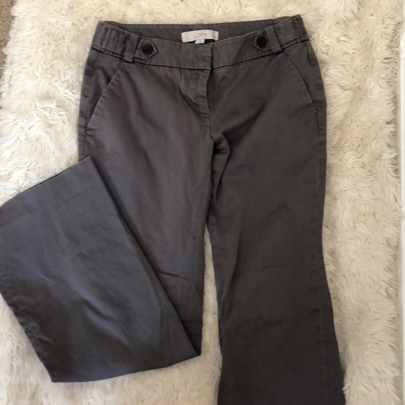 Loft Grey Dress Pants - Picture 2 of 5